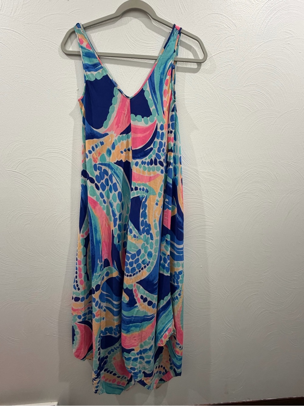 Lilly Pulitzer Multicolor Blue-Pink Maxi Dress